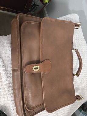 Vintage Coach Metropilitan Briefcase #5180 British Tan Brass Hardware